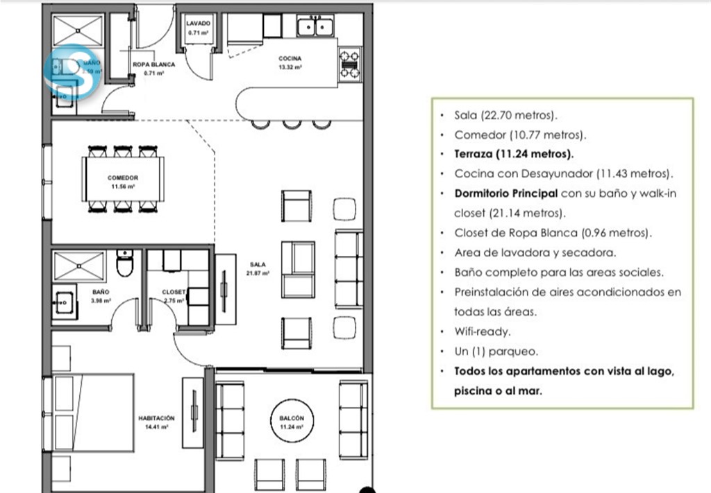 1-Bedroom Apartment in Cap Cana — photo 10
