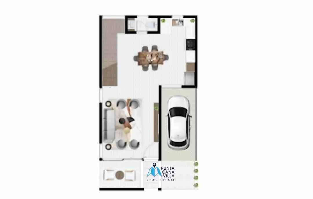 Lenas Residences: Beautiful Two Bedroom Townhouse For Sale In Downtown, Bavaro, Punta Cana With Jacuzzi — photo 2