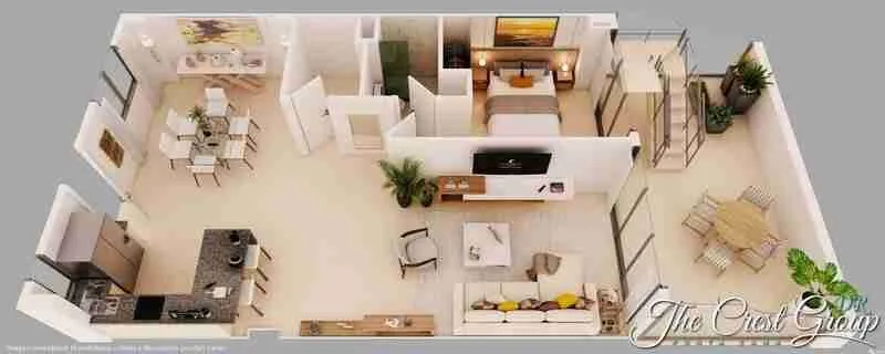 Cana Rock condos for sale, one bedroom Condo in Hard Rock Punta Cana — photo 11