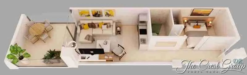 Cana Rock condos for sale, one bedroom Condo in Hard Rock Punta Cana — photo 4