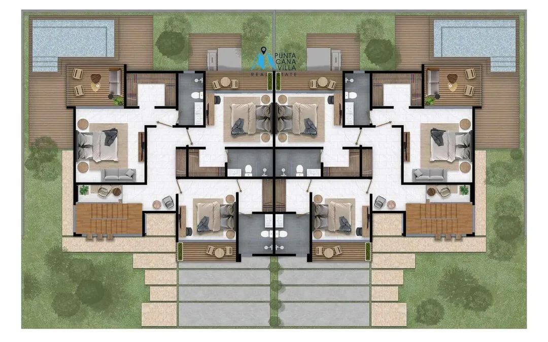 Downtown Punta Cana, Three-Bedroom Duplex Villas For Sale In Punta Cana — photo 4