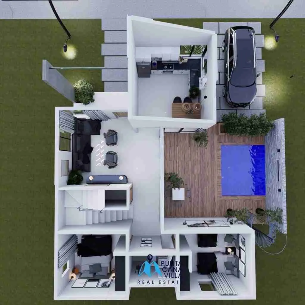 2 BR Villa for sale in Punta Cana with pool and gazebo — photo 4