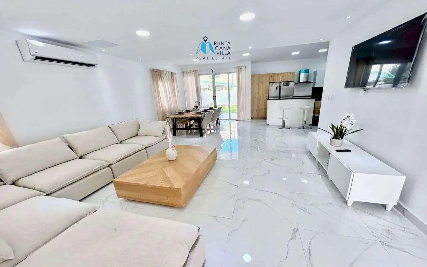 Fully Furnished Three Bedroom Villa For Sale In Bavaro With Walking Distance To Beach — photo 4
