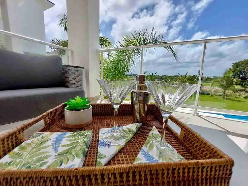 Impressive 2BDR punta cana apartments for sale, panoramic view to pool, golf course and lake — photo 9