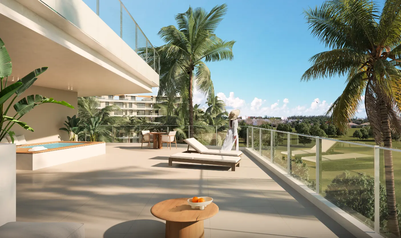 Las Iguanas: One-Bedroom Penthouse for Sale at Crystal Garden, Cap Cana with Pool View — photo 9