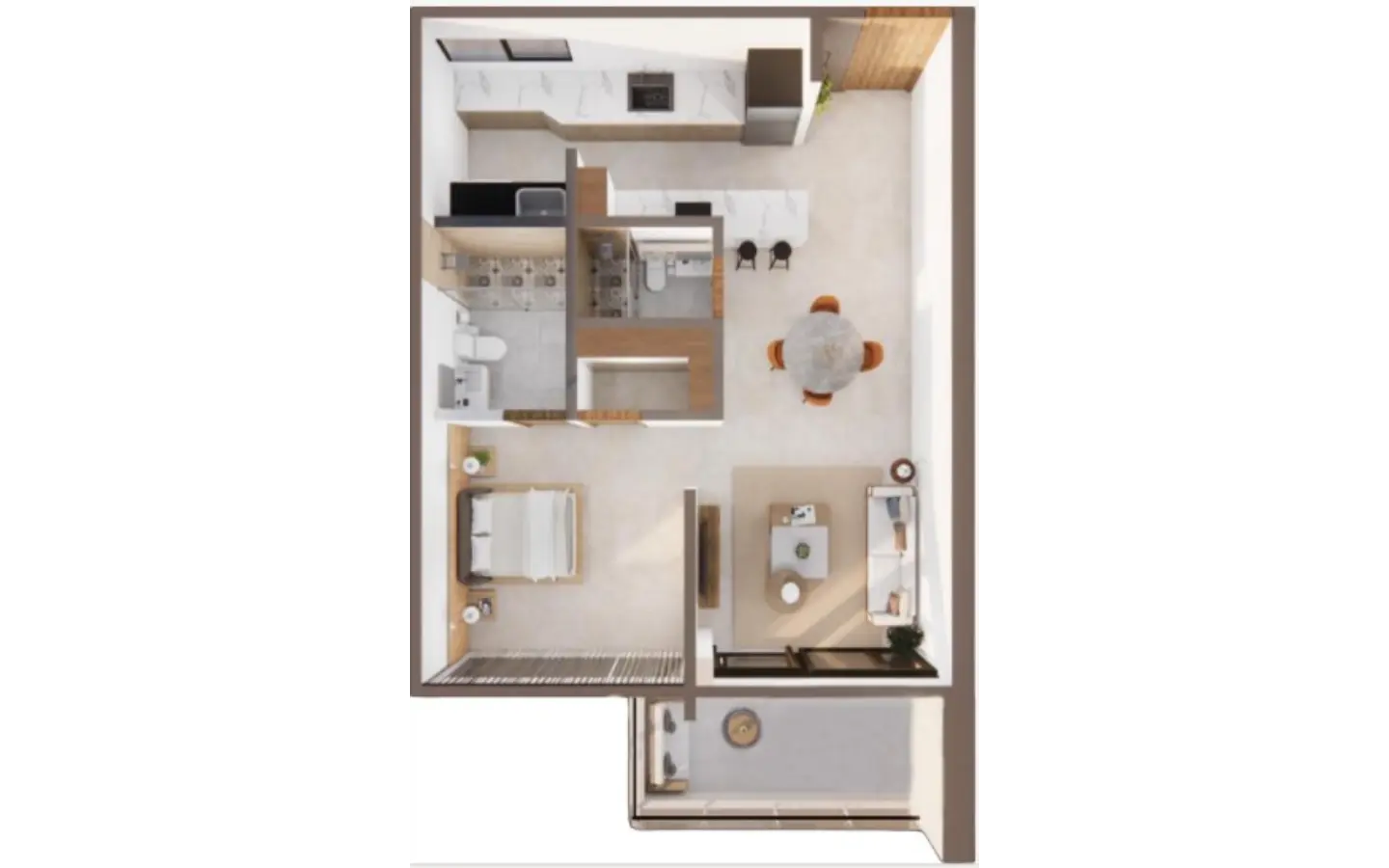 LM3 Residences, one-bedroom apartment for sale in Punta Cana with balcony — photo 4