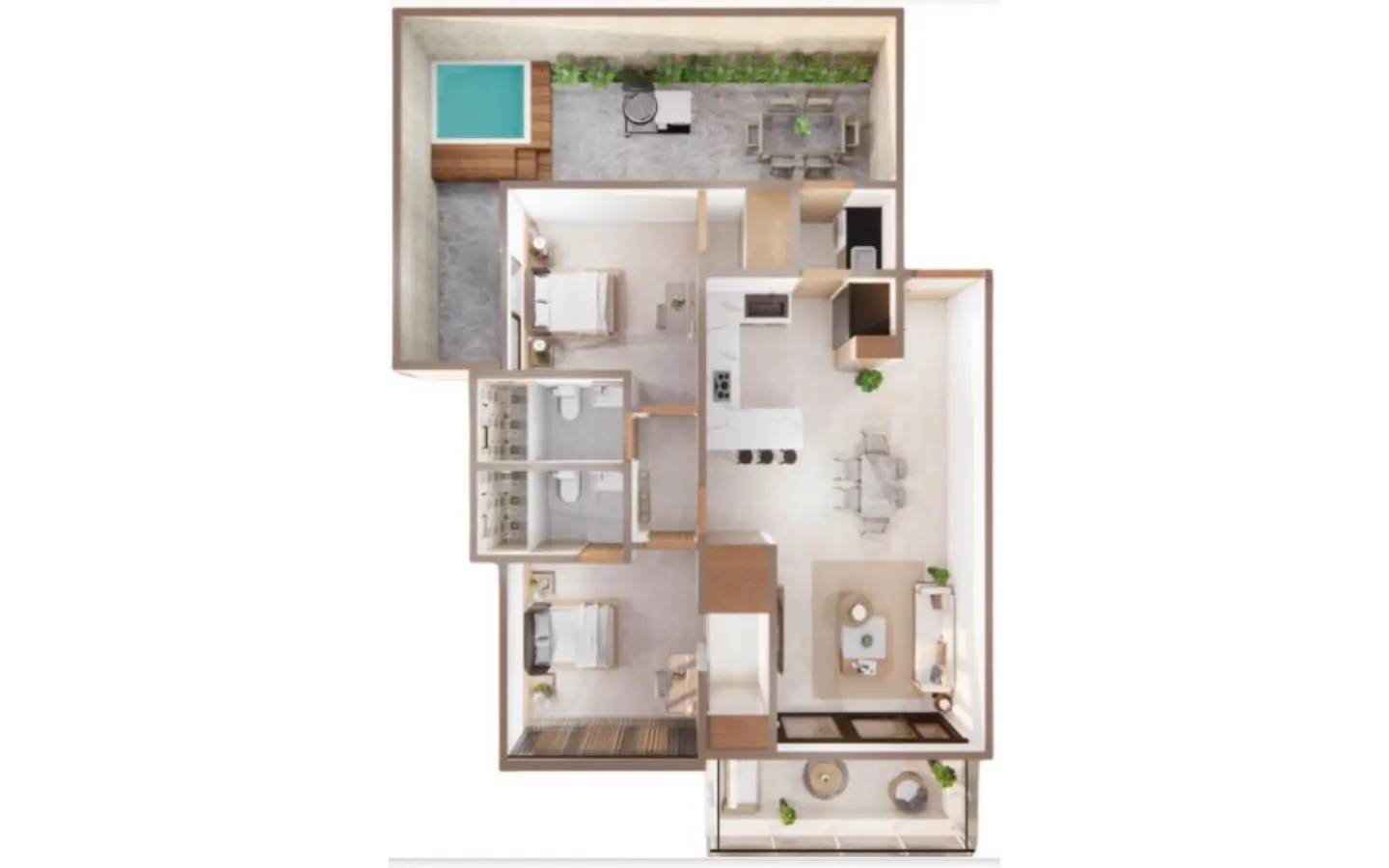 LM3 Residences, two-bedroom apartment for sale in Punta Cana with garden views — photo 3