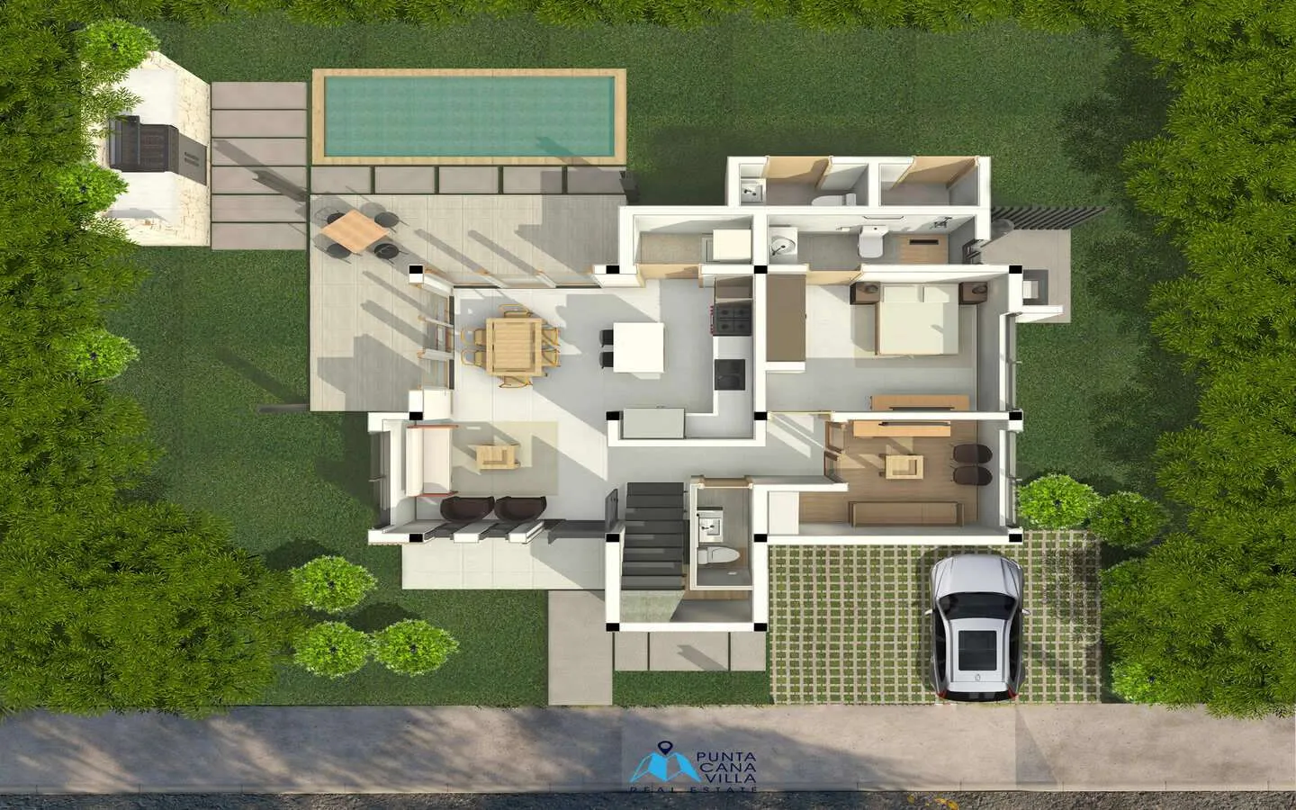 Lovely Three Bedroom Duplex Villa For Sale In Bavaro, Punta Cana Near Downtown — photo 3