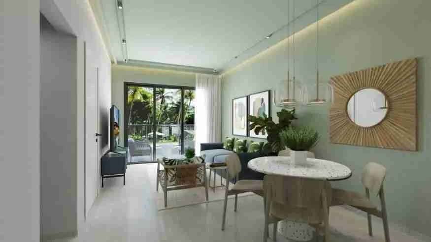 Luxury and modern two bedroom condo for sale in Punta Cana with excellent location, jacuzzi, and pool. — photo 10