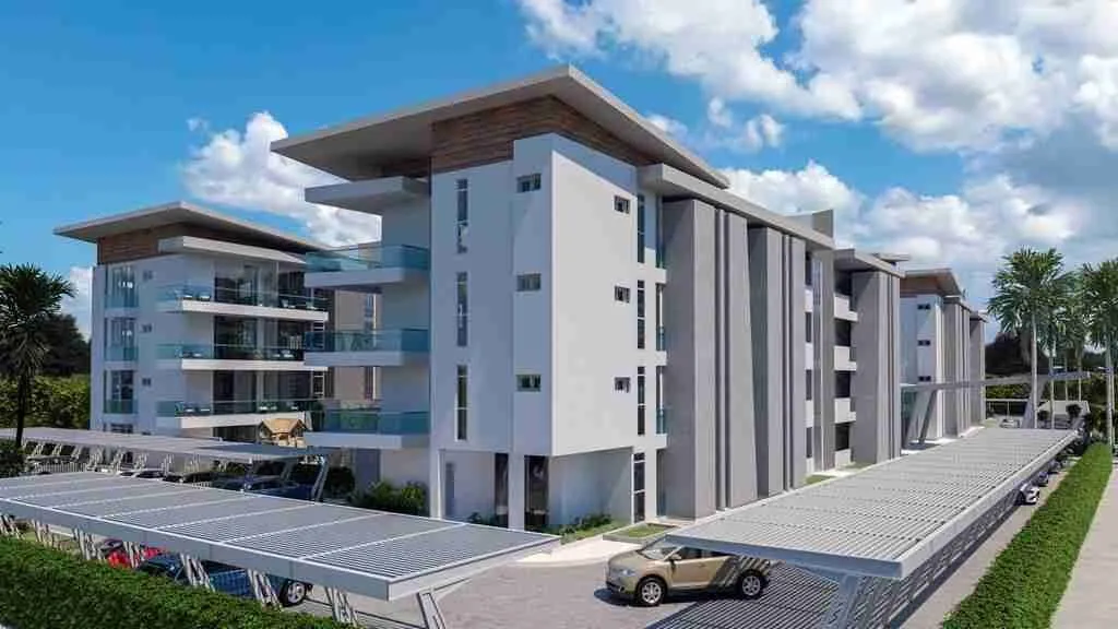 Luxury One-bedroom Condo for sale with balcony and white line at Punta Cana — photo 3
