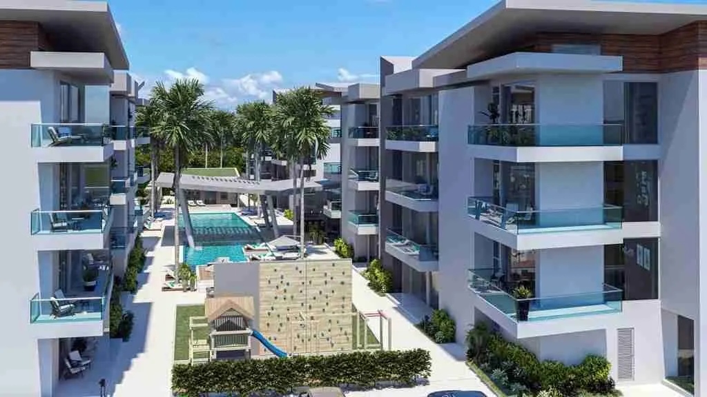 Luxury One-bedroom Condo for sale with balcony and white line at Punta Cana — photo 4