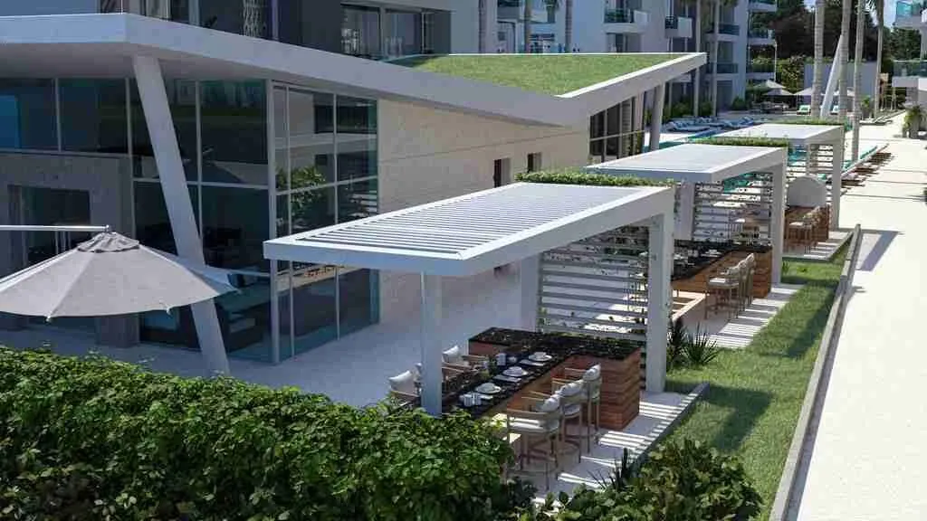 Luxury One-bedroom Condo for sale with balcony and white line at Punta Cana — photo 9