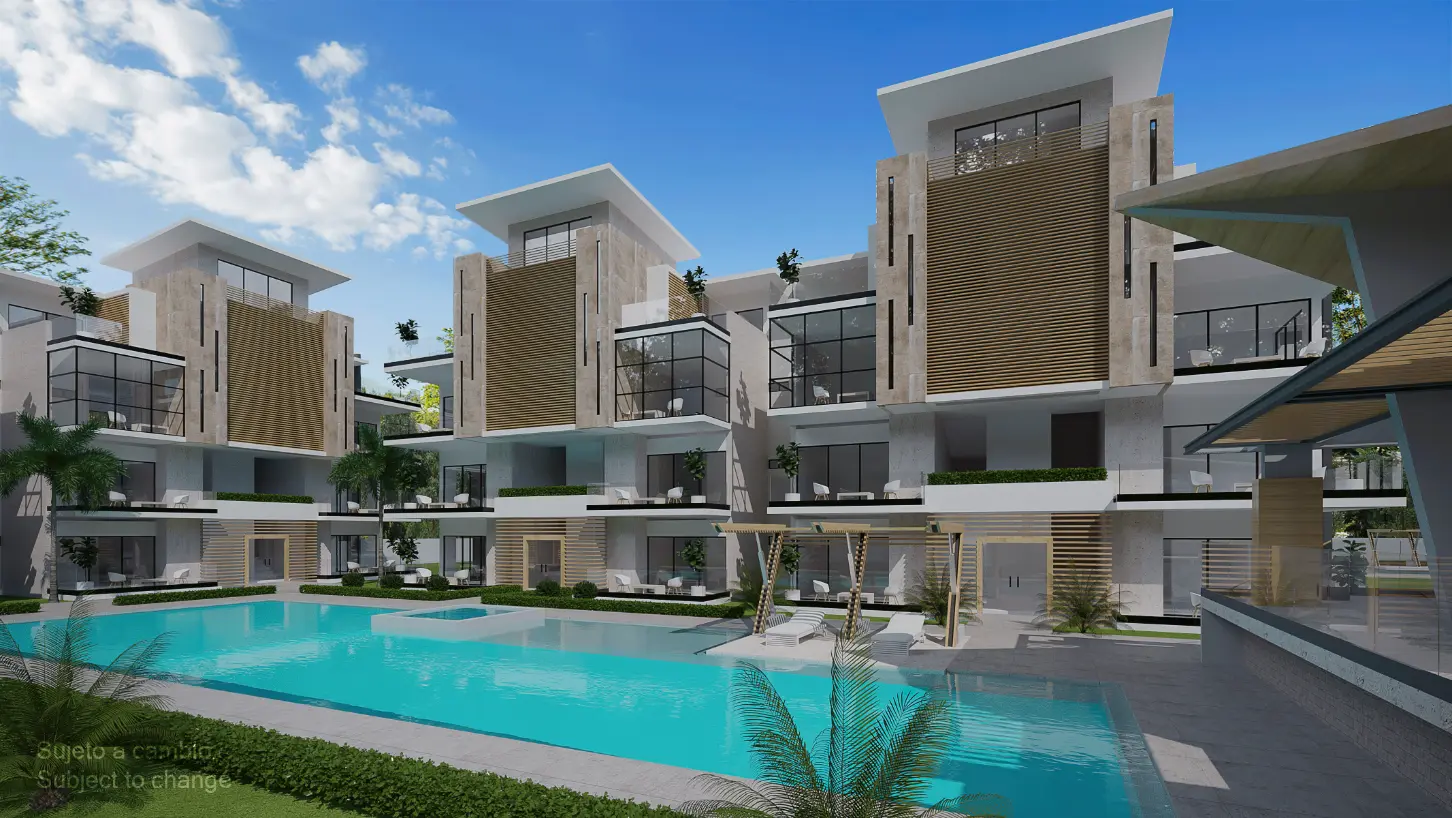 Maiya Hermosa: One Bedroom Condo for Sale in Los Corales, Punta Cana with Green Areas
