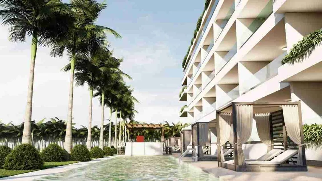 Modern two-bedroom condo for sale in Punta Cana with a jacuzzi and pool views. — photo 1