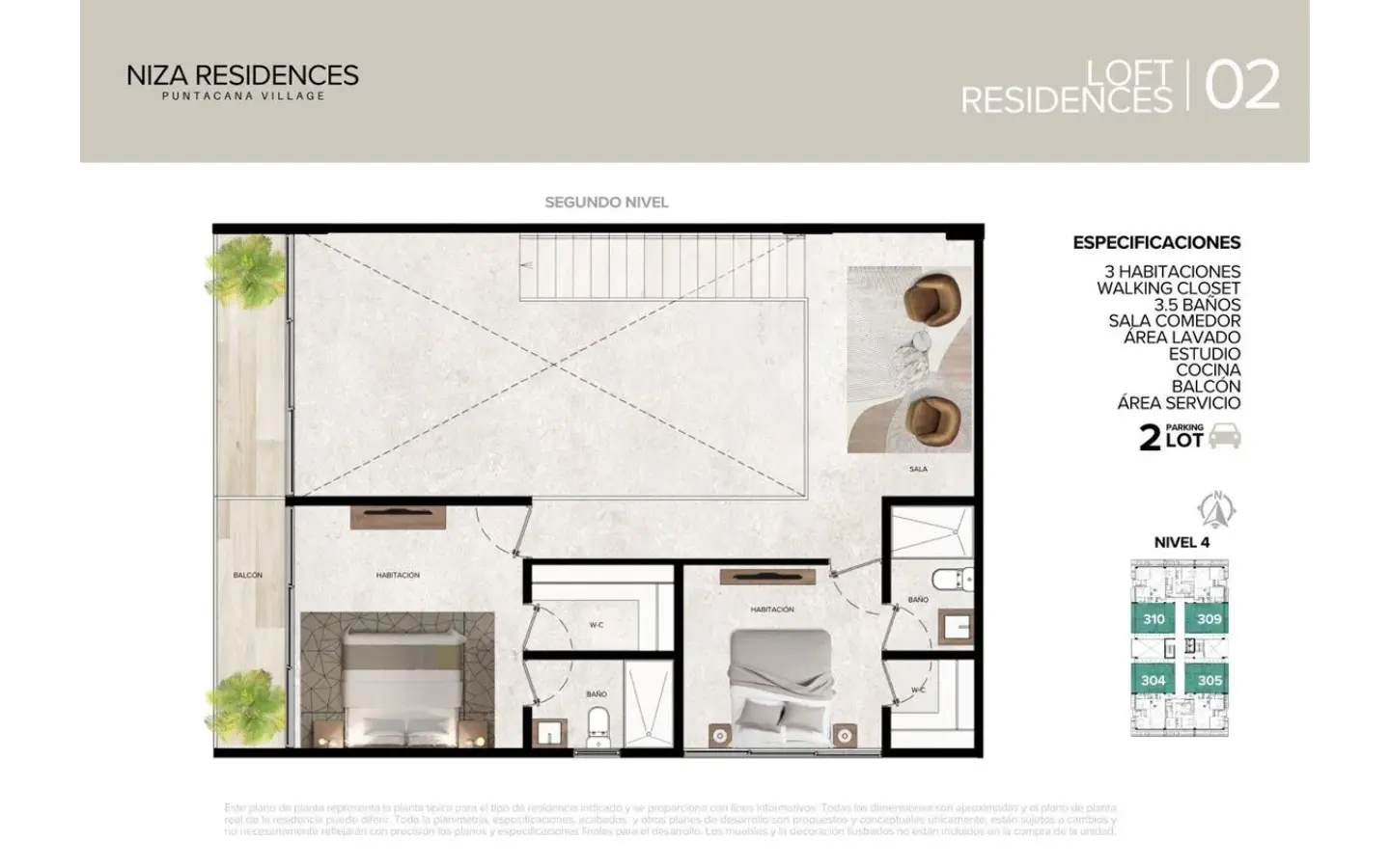 Niza Residences, Three-Bedroom Apartment For Sale In Punta Cana Village — photo 4