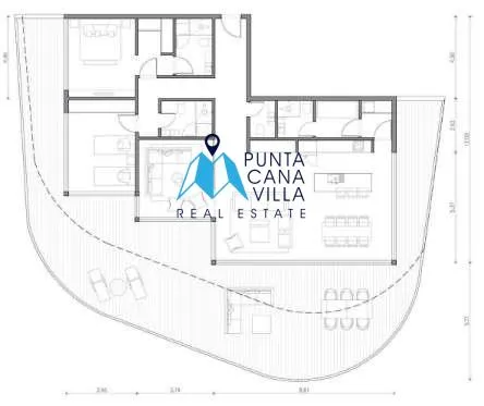 Reef and Golf Residences: Elegant Two-Bedroom Apartment with Pool View for Sale in Cap Cana — photo 2