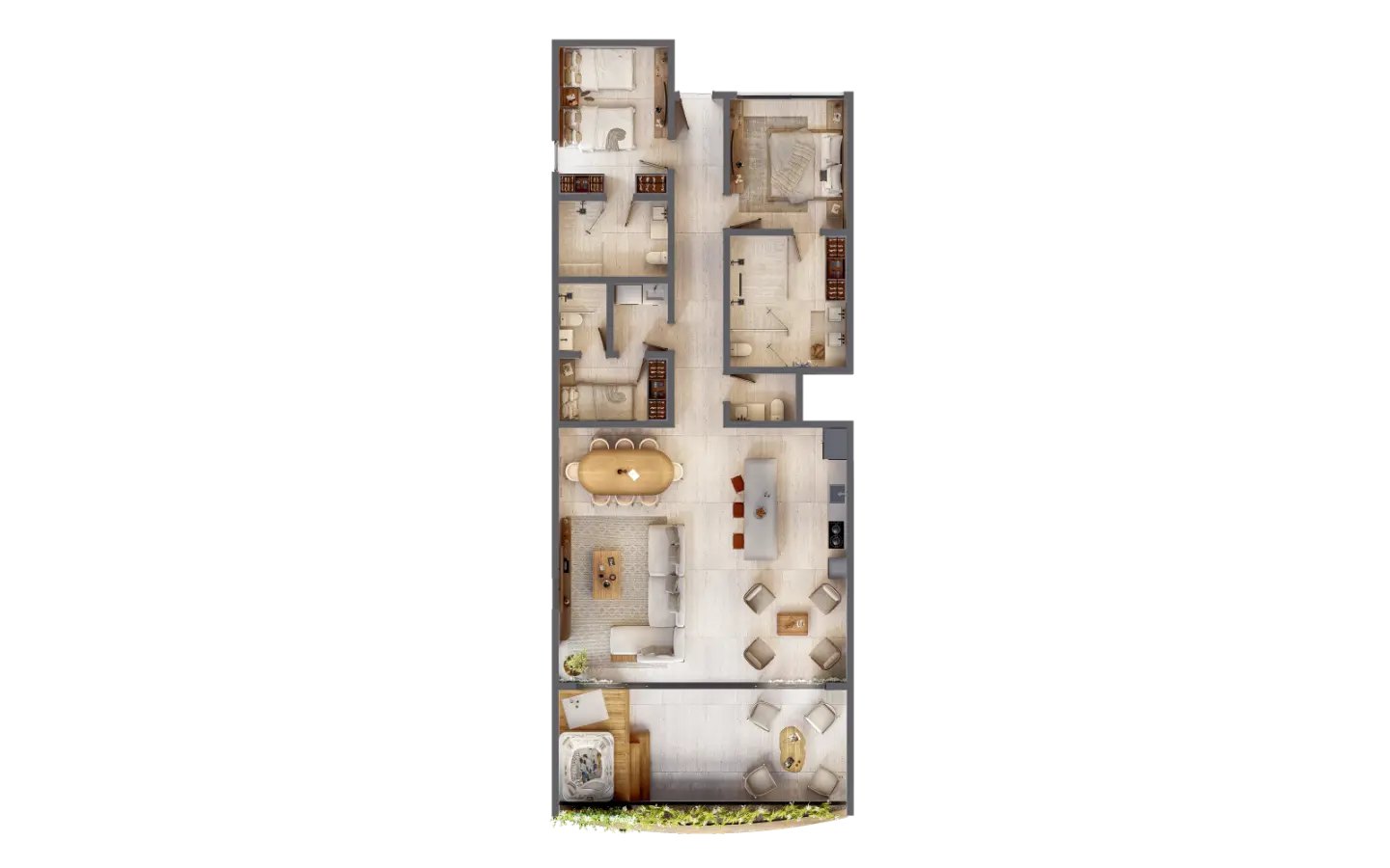 Riviera Lakes Cap Cana: Modern 2‑Bedroom Apartment with Service Room and Balcony — photo 4