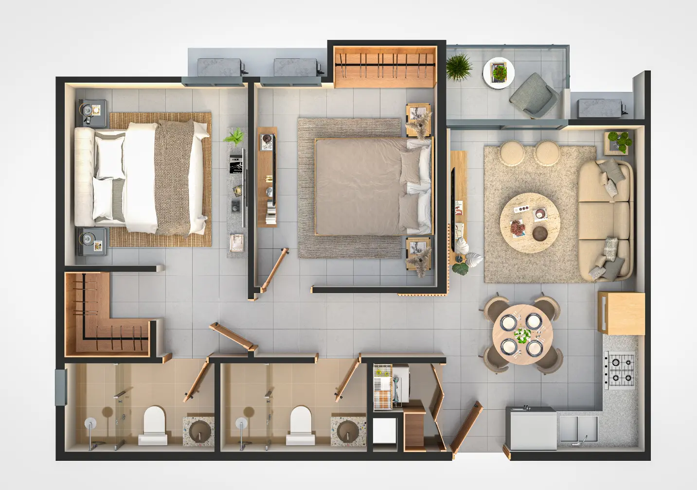 Stylish 2-Bedroom Apartment with Home Automation System at Bavaro Island II, Pueblo Bávaro — photo 2