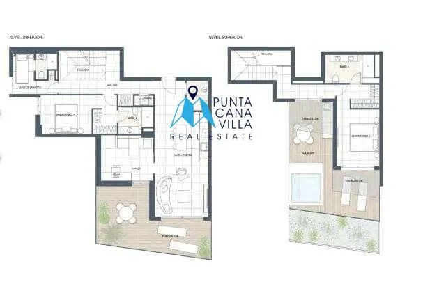 The Gem: Two Bedroom Penthouse For Sale In Cap Cana With Maids Room — photo 2