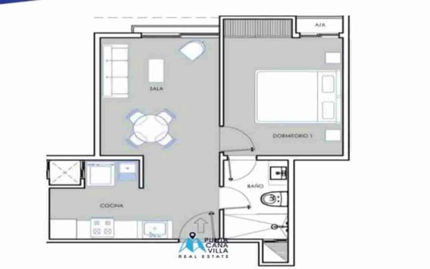 Wonderful One Bedroom Condo For Sale In Bavaro, Punta Cana With Intelligent Locking System — photo 3