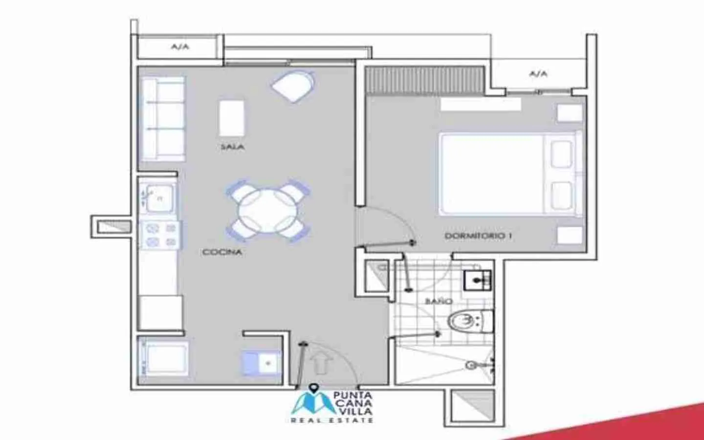 Wonderful One Bedroom Condo For Sale In Bavaro, Punta Cana With Intelligent Locking System — photo 4